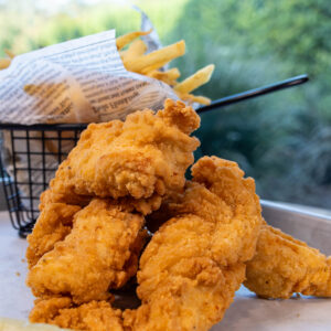 Chicken Strips with Basket of Fries