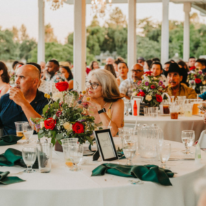 Wedding Guests on Patio